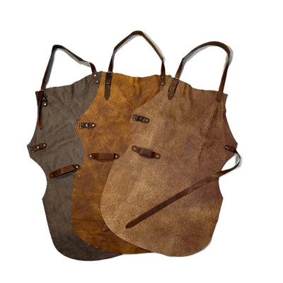 Handgemaakt Lederen traditioneel BBQ Schort Saint Sauveur
