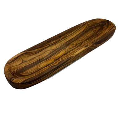 Olijfhouten plat presentatie plankje 31x8cm Braainest