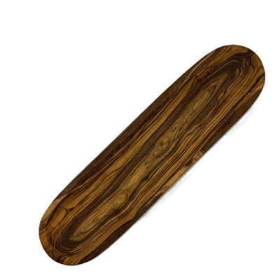 Olijfhouten plat presentatie plankje 31x8cm Braainest