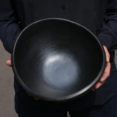 Irregular Bowl Black Pottery