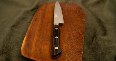 Kajiyamura Hakuun Petty VG-10 Damascus Japans mes 120mm Braainest