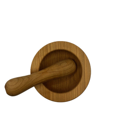Houten kruiden Vijzel 16cm Diameter Braainest