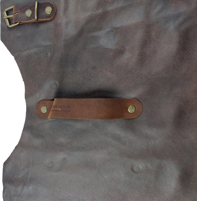 Handgemaakt Lederen traditioneel BBQ Schort Saint Sauveur