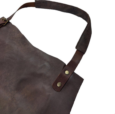 Handgemaakt Lederen traditioneel BBQ Schort Saint Sauveur