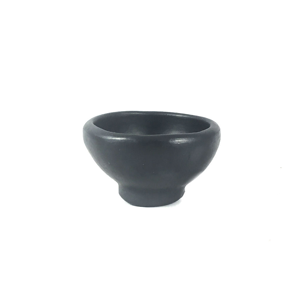 Mini Bowl With Foot Black Pottery
