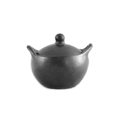 Mini Cooking Pot Black Pottery