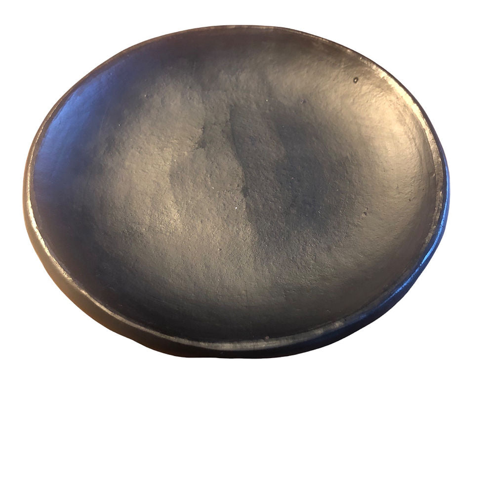 Mini Flat Plate Black Pottery