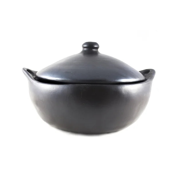 Oval Casserole Black Pottery