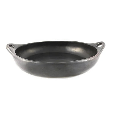 Oval Oven Dish Black Pottery