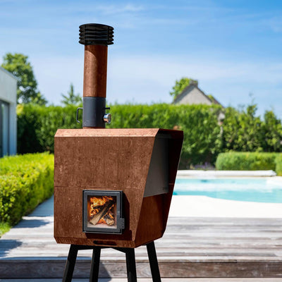 OVUN Mini : Compacte houtgestookte buitenoven | Bak, grill, rook & kook buiten OVUN