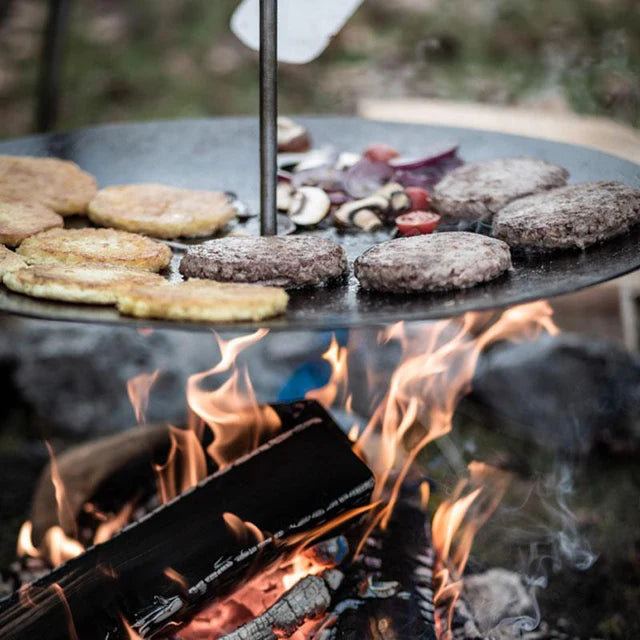 Hangende Grillplaat Driepoot – Open Vuur BBQ 56 cm Braainest