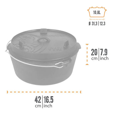 Petromax Dutch Oven kookpot met of zonder pootjes 1L - 16L Petromax