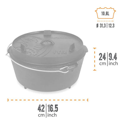 Petromax Dutch Oven kookpot met of zonder pootjes 1L - 16L Petromax