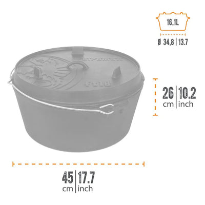 Petromax Dutch Oven kookpot met of zonder pootjes 1L - 16L Petromax