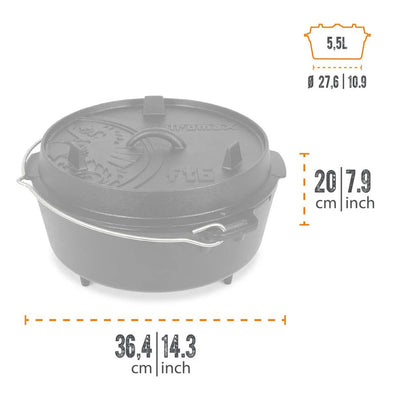 Petromax Dutch Oven kookpot met of zonder pootjes 1L - 16L Petromax