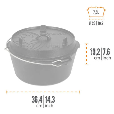 Petromax Dutch Oven kookpot met of zonder pootjes 1L - 16L Petromax