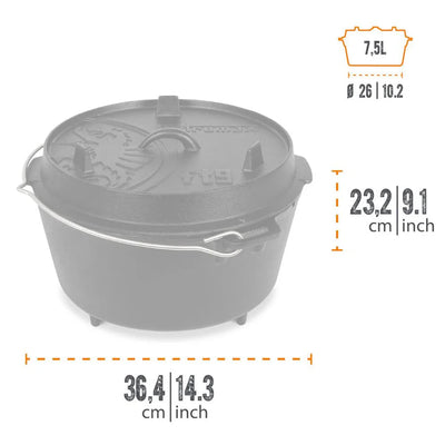 Petromax Dutch Oven kookpot met of zonder pootjes 1L - 16L Petromax