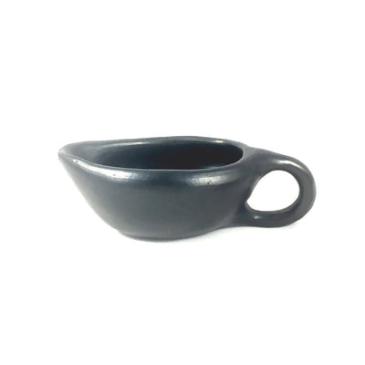 Sauceboat With Handle Black Pottery