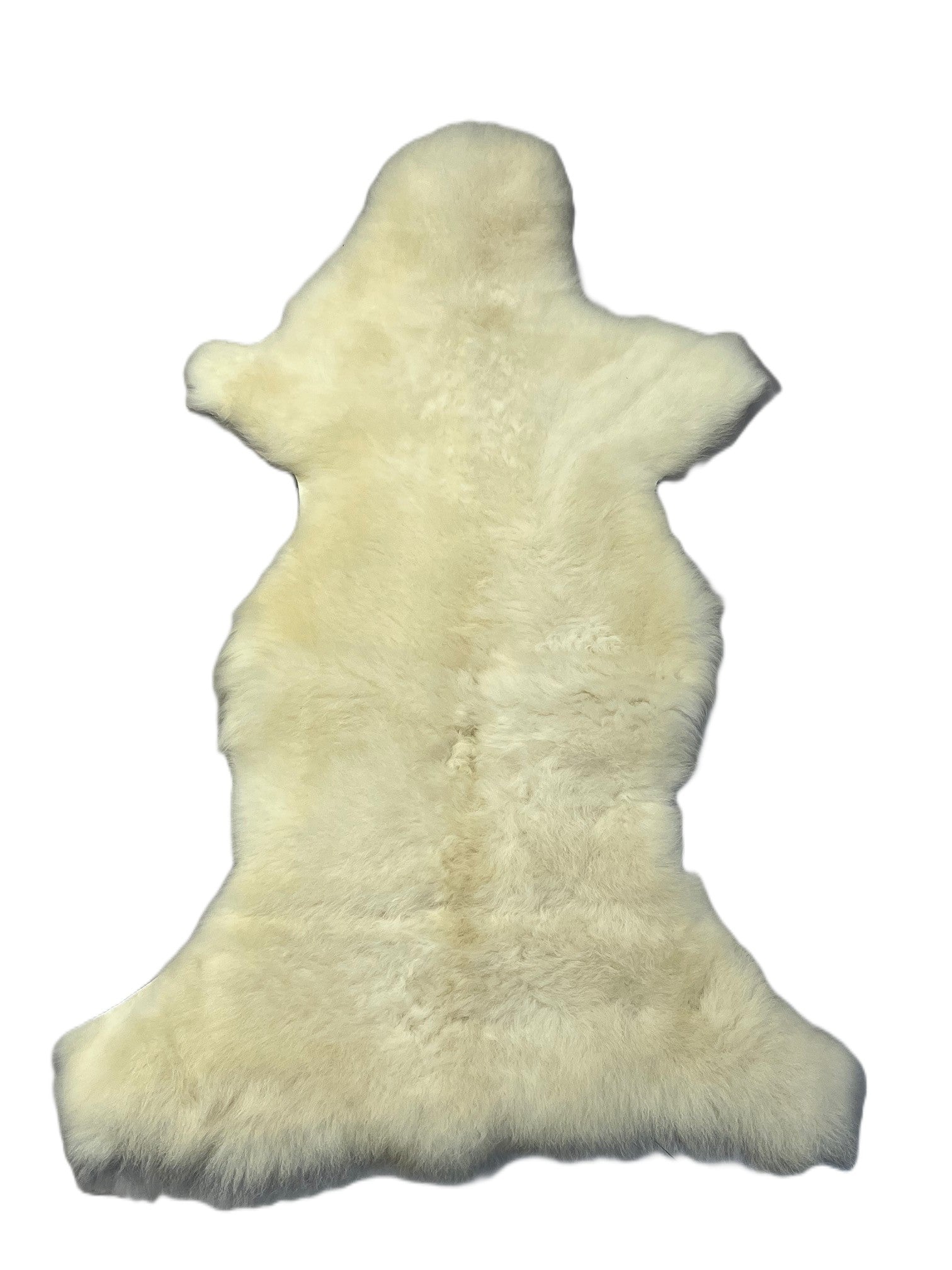 Merino schapenvacht 1m x 0,7m - Wit - Bruin - Gevlekt Braainest