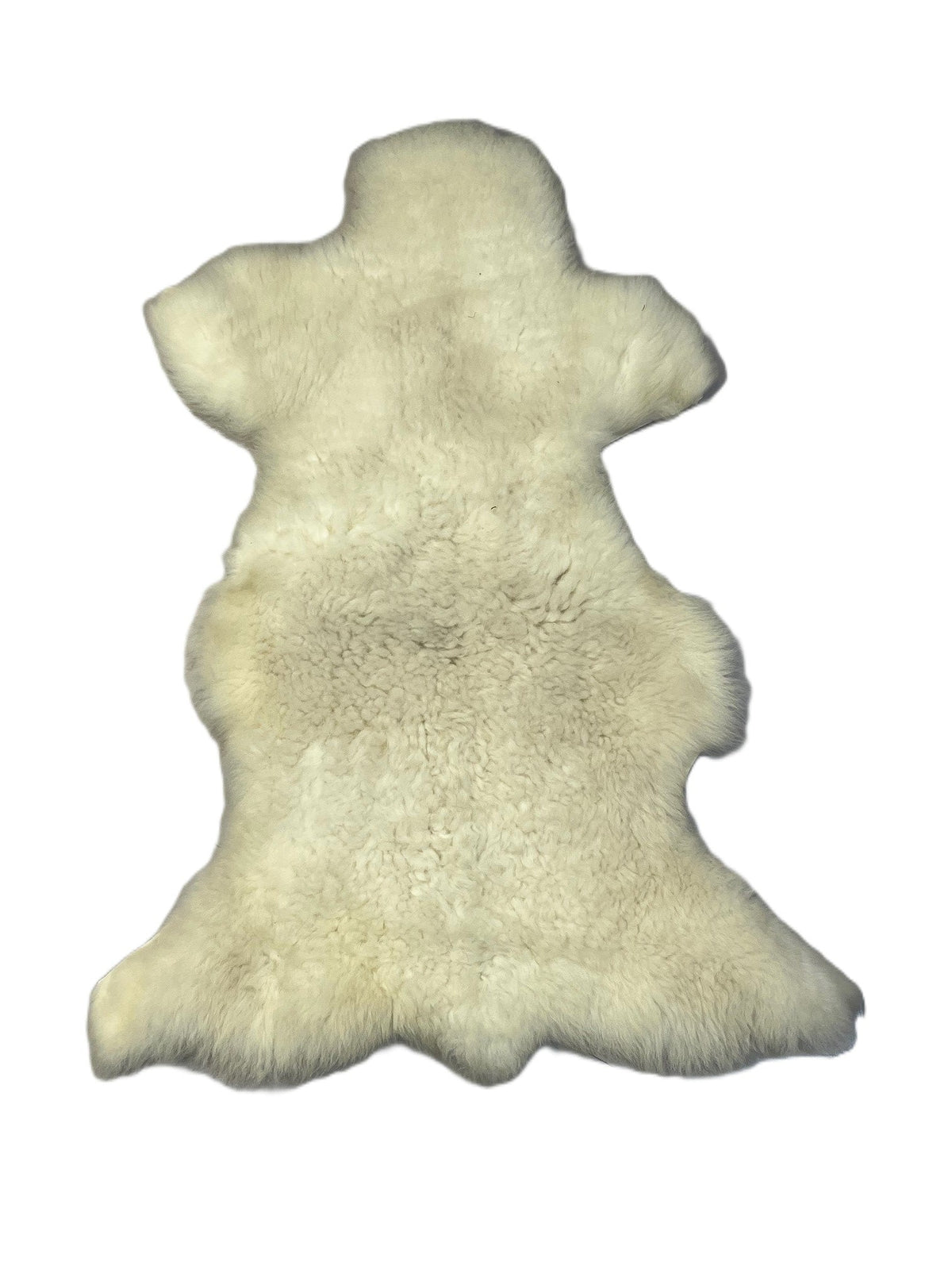 Merino schapenvacht 1m x 0,7m - Wit - Bruin - Gevlekt Braainest