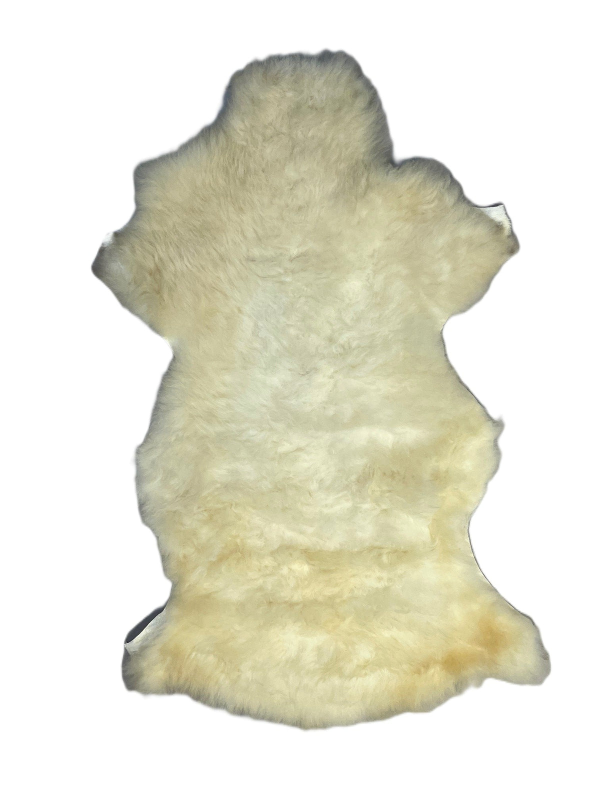Merino schapenvacht 1m x 0,7m - Wit - Bruin - Gevlekt Braainest
