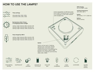 Stay Glow Design Outdoor lamp op zonne-energie Stay Furniture