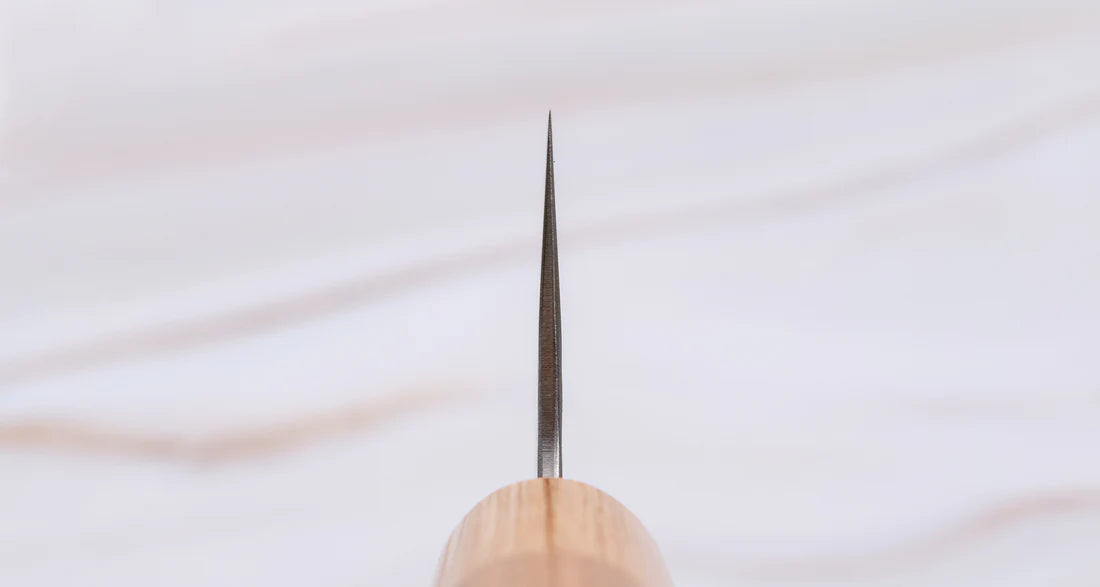 Tsunehisa Santoku Mes – Shirogami #2 170mm Kersenhout Braainest