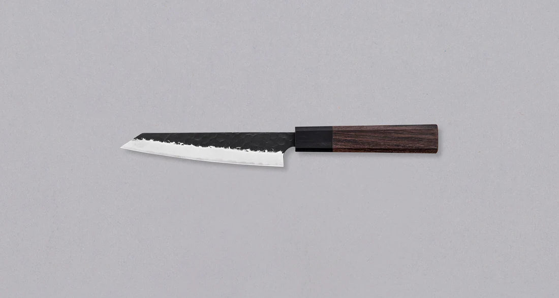 Uitmuntend Japans mes Kouhei-Shinmatsu Petty Black 135mm Braainest