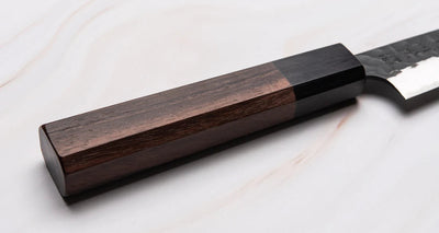 Uitmuntend Japans mes Kouhei-Shinmatsu Petty Black 135mm Braainest