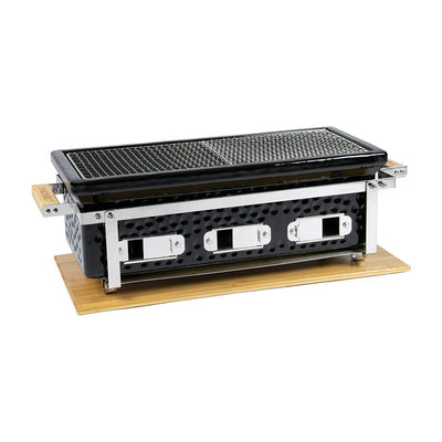 YAKINIKU Shichirin Rectangle Keramiek RVS LARGE Yakiniku