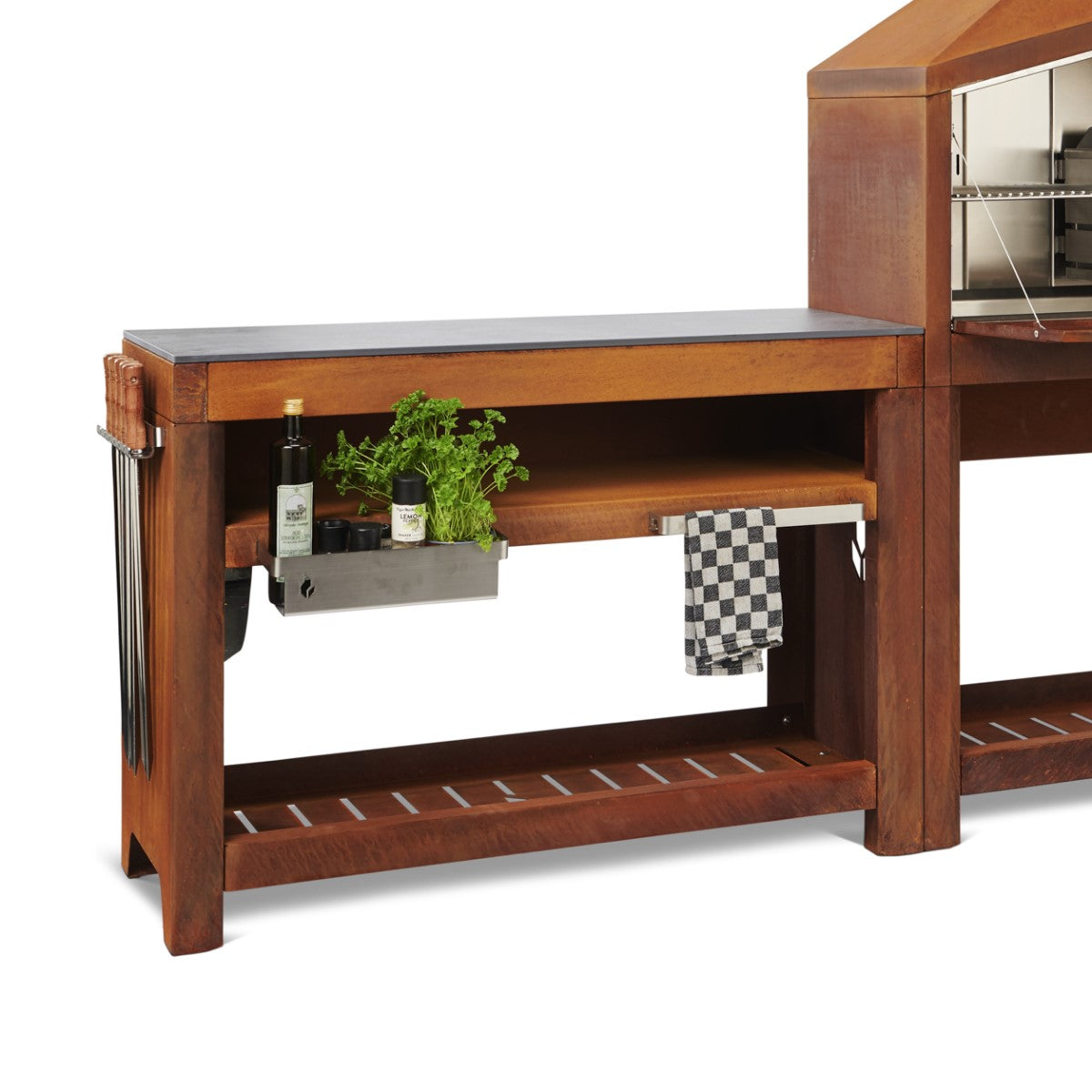 Zijtafel duo 126cm Braaimaster