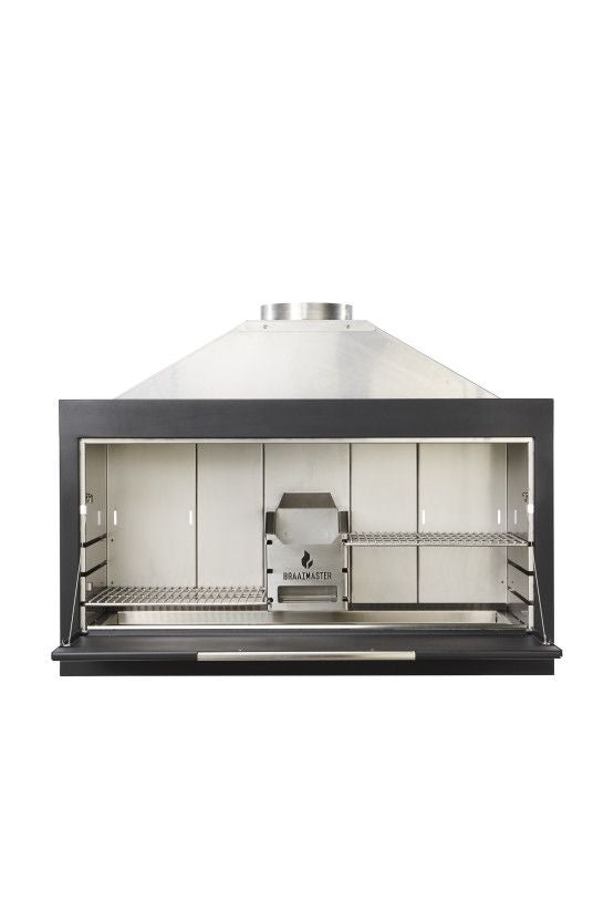 Braaimaster Build In Duo Black RVS Braaimaster