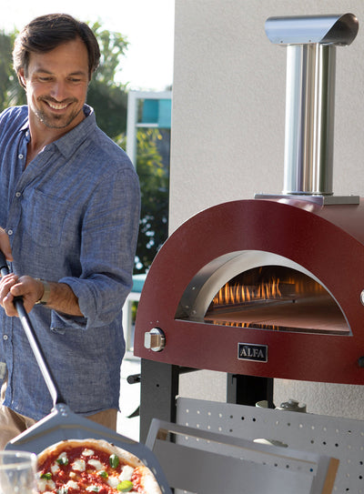 Alfa Forno 3 Pizze Pizza Oven Hybride Buiten - MODERNO Alfa Forni