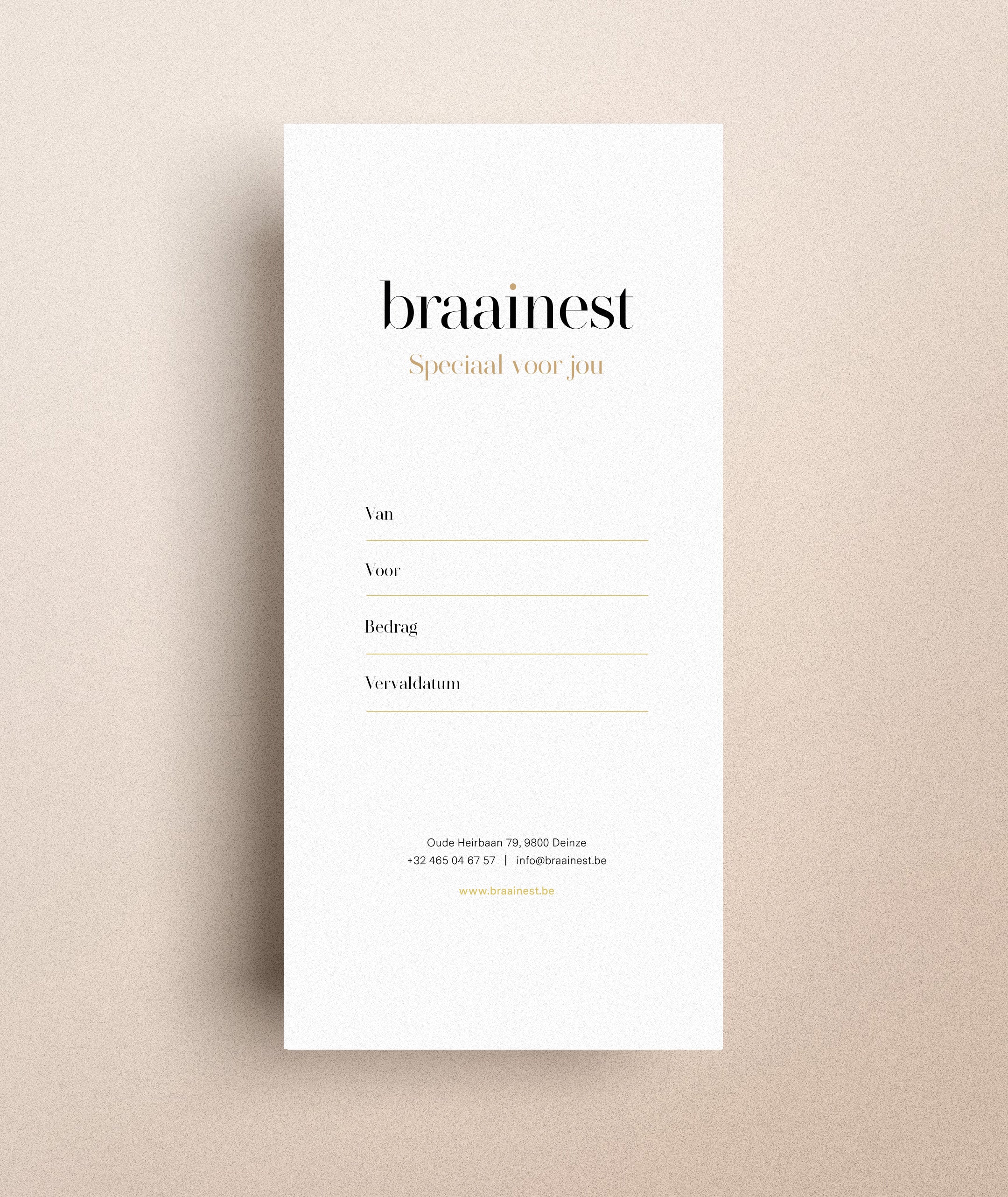 Fysieke cadeaubon Braainest