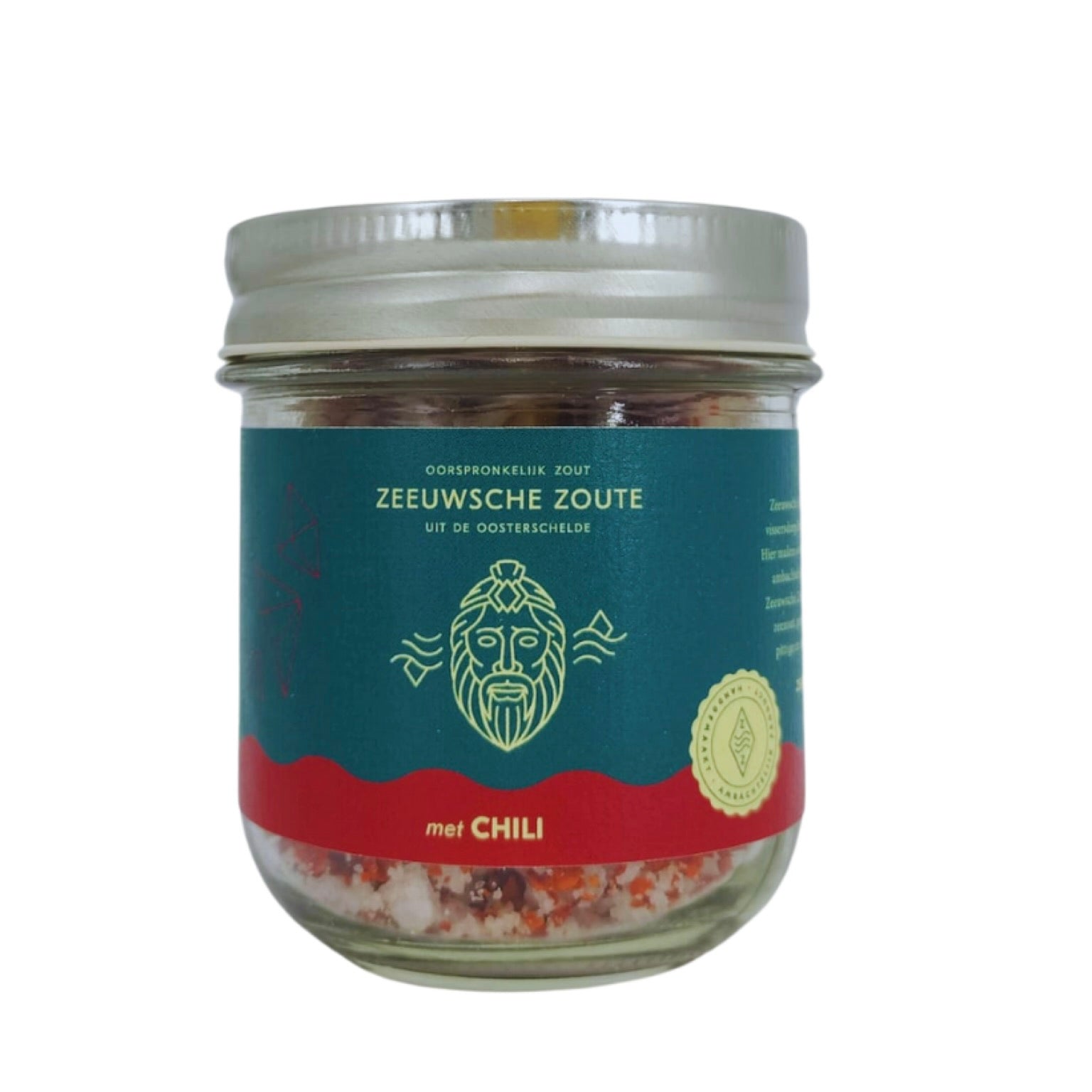 Zeeuwsche Zoute - Glazen pot Chili  100gr Zeeuwsche Zoute