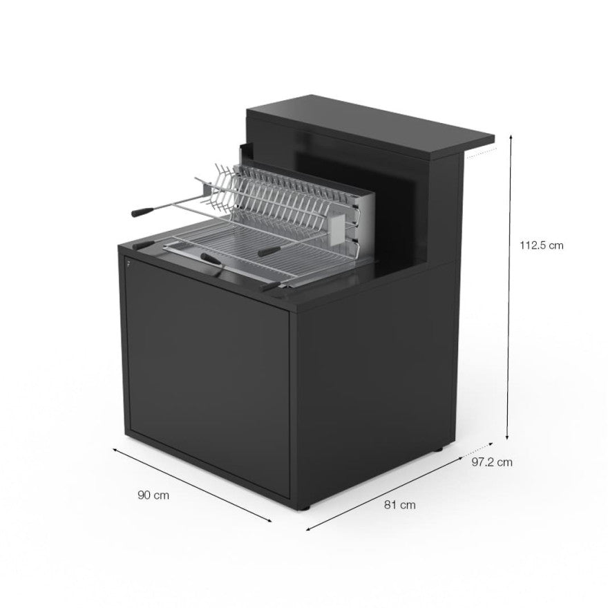 Grill Module met Barblad Zwart Staal - Forge Adour Forge Adour