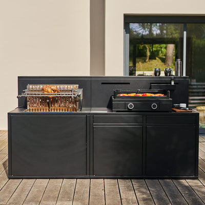 Grill Module met Barblad Zwart Staal - Forge Adour Forge Adour