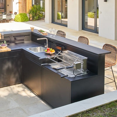 Grill Module met Barblad Zwart Staal - Forge Adour Forge Adour