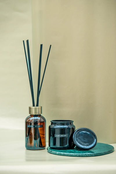 Maxi Geurstokjes Cedarwood 500ml Messing Wellmark