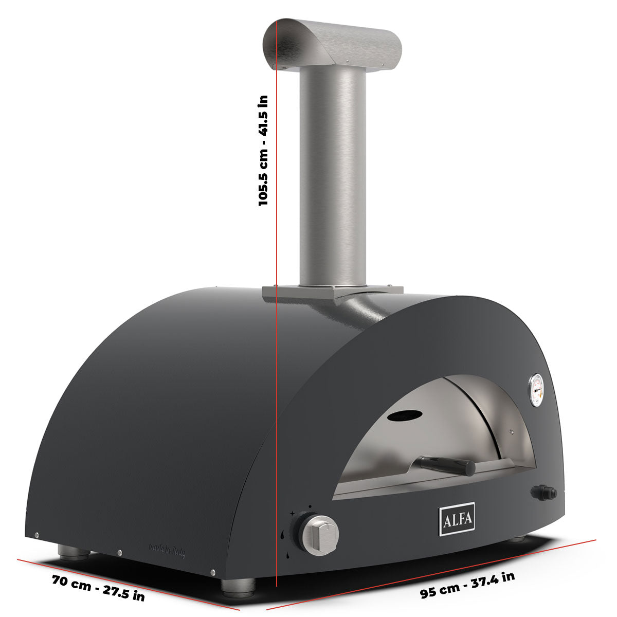 Alfa Forno 2 Pizze Pizza Oven Hybride Buiten MODERNO Alfa Forni
