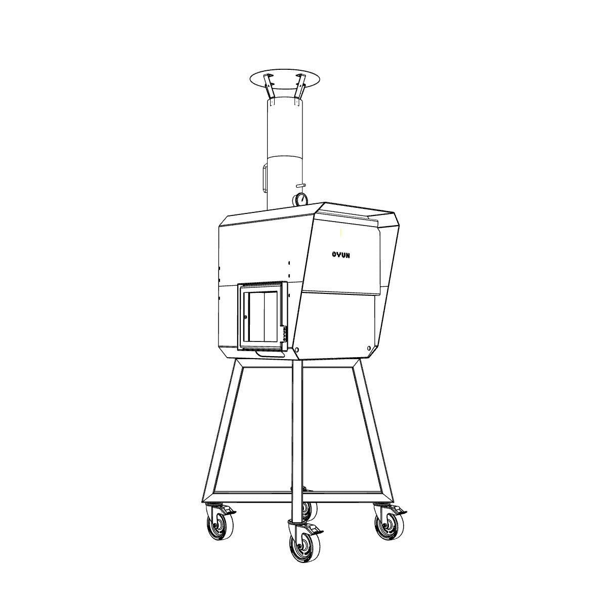 OVUN Mini : Compacte houtgestookte buitenoven | Bak, grill, rook & kook buiten OVUN