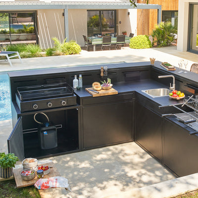 Plancha Module met Barblad Zwart Staal - Forga Adour Forge Adour