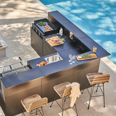 Plancha Module met Barblad Zwart Staal - Forga Adour Forge Adour
