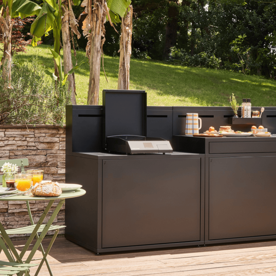 Plancha Module met Barblad Zwart Staal - Forga Adour Forge Adour