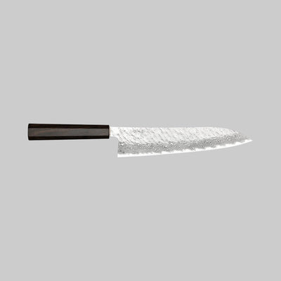 Nigara Gyuto VG-10 Damascus Tsuchime 240mm Mes Braainest
