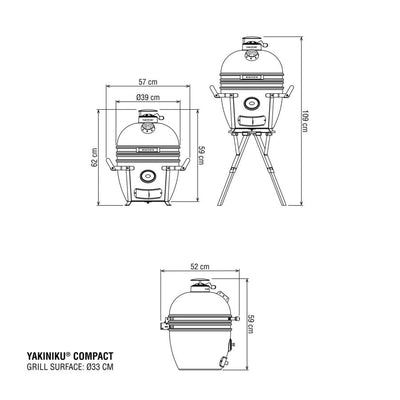 13" YAKINIKU Compact Kamado Basic Yakiniku