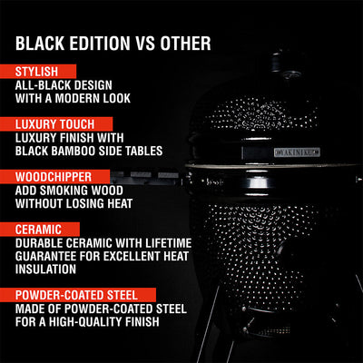 YAKINIKU LARGE 19"Kamado solo basic - BLACK EDITION Yakiniku