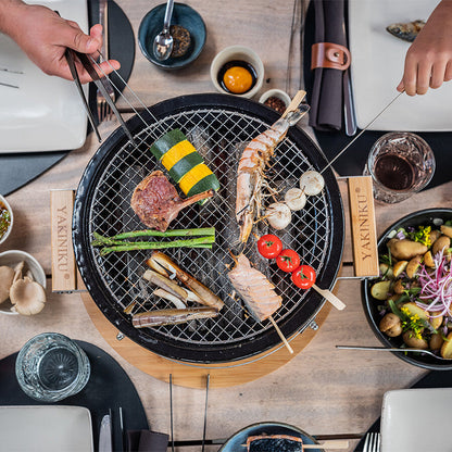 YAKINIKU Shichirin Round keramiek rvs Yakiniku