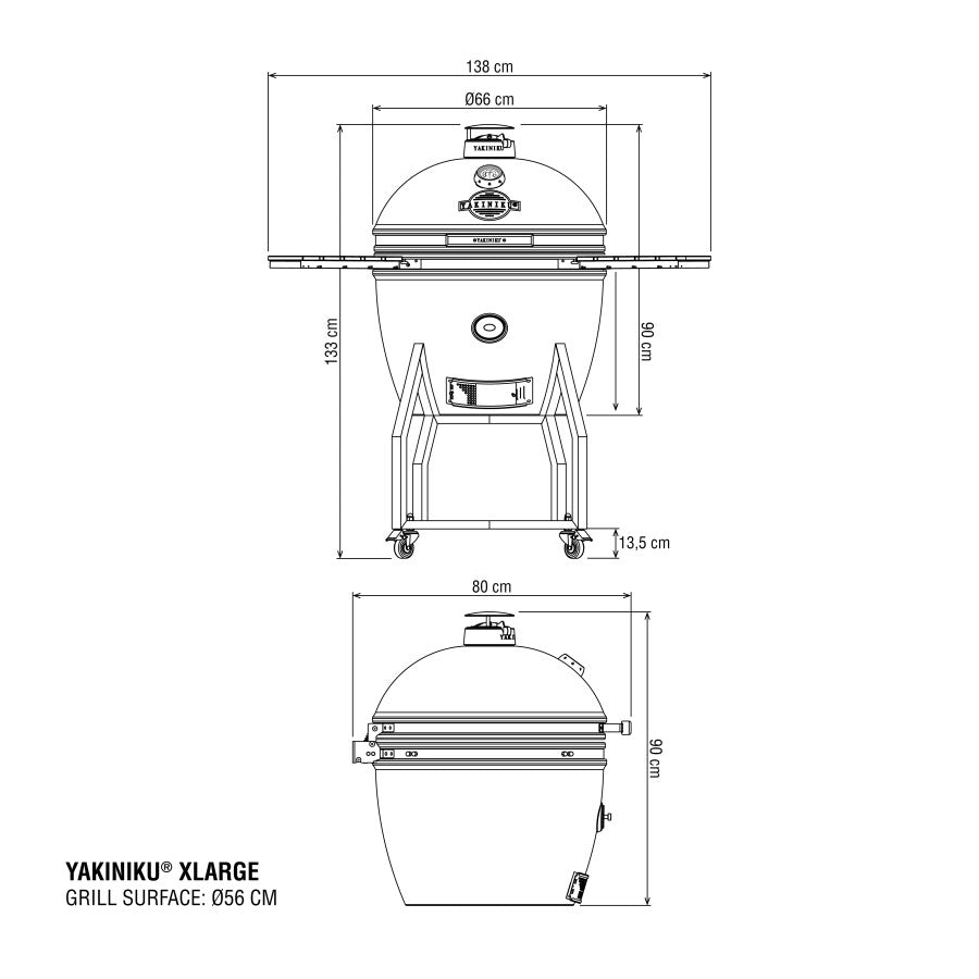 YAKINIKU XLARGE 22" Kamado solo compleet Yakiniku